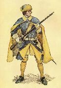 musketor efter arvid horns triumftavla i nordiska museet visande overgangen funa den 9 juli 1701 malad av i h svhilt